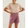 imageODODOS Modal Soft Wide Leg Shorts for Women High Waist Casual Relaxed Shorts with PocketsInseam 4quot 6quotMauve Pink