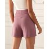imageODODOS Modal Soft Wide Leg Shorts for Women High Waist Casual Relaxed Shorts with PocketsInseam 4quot 6quotMauve Pink