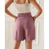 imageODODOS Modal Soft Wide Leg Shorts for Women High Waist Casual Relaxed Shorts with PocketsInseam 4quot 6quotMauve Pink