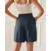 imageODODOS Modal Soft Wide Leg Shorts for Women High Waist Casual Relaxed Shorts with PocketsInseam 4quot 6quotNavy