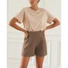 imageODODOS Modal Soft Wide Leg Shorts for Women High Waist Casual Relaxed Shorts with PocketsInseam 4quot 6quotNutria