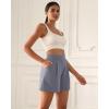 imageODODOS Modal Soft Wide Leg Shorts for Women High Waist Casual Relaxed Shorts with PocketsInseam 4quot 6quotPurple Gray