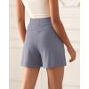 imageODODOS Modal Soft Wide Leg Shorts for Women High Waist Casual Relaxed Shorts with PocketsInseam 4quot 6quotPurple Gray