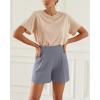 imageODODOS Modal Soft Wide Leg Shorts for Women High Waist Casual Relaxed Shorts with PocketsInseam 4quot 6quotPurple Gray