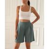 imageODODOS Modal Soft Wide Leg Shorts for Women High Waist Casual Relaxed Shorts with PocketsInseam 4quot 6quotSlate Green