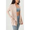 imageODODOS Womens Drape Open Front Cardigans Cozy Soft Long Sleeve Casual Wrap Outerwear with Pockets Thumb HoleBeige