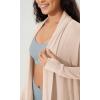 imageODODOS Womens Drape Open Front Cardigans Cozy Soft Long Sleeve Casual Wrap Outerwear with Pockets Thumb HoleBeige