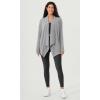 imageODODOS Womens Drape Open Front Cardigans Cozy Soft Long Sleeve Casual Wrap Outerwear with Pockets Thumb HoleGrey Heather