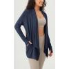 imageODODOS Womens Drape Open Front Cardigans Cozy Soft Long Sleeve Casual Wrap Outerwear with Pockets Thumb HoleNavy