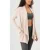 imageODODOS Womens Drape Open Front Cardigans Cozy Soft Long Sleeve Casual Wrap Outerwear with Pockets Thumb HoleVanilla Ice