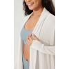 imageODODOS Womens Drape Open Front Cardigans Cozy Soft Long Sleeve Casual Wrap Outerwear with Pockets Thumb HoleWhite
