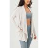 imageODODOS Womens Drape Open Front Cardigans Cozy Soft Long Sleeve Casual Wrap Outerwear with Pockets Thumb HoleWhite