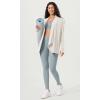 imageODODOS Womens Drape Open Front Cardigans Cozy Soft Long Sleeve Casual Wrap Outerwear with Pockets Thumb HoleWhite