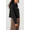imageODODOS Womens Fleece Lined Half Zip Sweatshirts Funnel Neck Long Sleeve Oversized Pullover Fall Winter OutfitsBlack