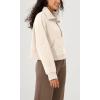 imageODODOS Womens Fleece Lined Half Zip Sweatshirts Funnel Neck Long Sleeve Oversized Pullover Fall Winter OutfitsCream