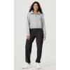 imageODODOS Womens Fleece Lined Half Zip Sweatshirts Funnel Neck Long Sleeve Oversized Pullover Fall Winter OutfitsHeather Grey