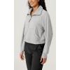 imageODODOS Womens Fleece Lined Half Zip Sweatshirts Funnel Neck Long Sleeve Oversized Pullover Fall Winter OutfitsHeather Grey