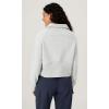 imageODODOS Womens Fleece Lined Half Zip Sweatshirts Funnel Neck Long Sleeve Oversized Pullover Fall Winter OutfitsHeather White