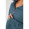 imageODODOS Womens Fleece Lined Half Zip Sweatshirts Funnel Neck Long Sleeve Oversized Pullover Fall Winter OutfitsInk Blue