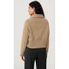imageODODOS Womens Fleece Lined Half Zip Sweatshirts Funnel Neck Long Sleeve Oversized Pullover Fall Winter OutfitsKhaki