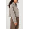imageODODOS Womens Fleece Lined Half Zip Sweatshirts Funnel Neck Long Sleeve Oversized Pullover Fall Winter OutfitsMushroom