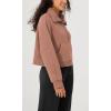 imageODODOS Womens Fleece Lined Half Zip Sweatshirts Funnel Neck Long Sleeve Oversized Pullover Fall Winter OutfitsMuted Clay