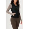 imageODODOS Womens Padded Vest with Pockets Athletic Stand Collar Sleeveless Warm Outerwear Zip Up GiletBlack