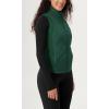 imageODODOS Womens Padded Vest with Pockets Athletic Stand Collar Sleeveless Warm Outerwear Zip Up GiletGreen