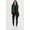 imageODODOS Womens Padded Vest with Pockets Athletic Stand Collar Sleeveless Warm Outerwear Zip Up GiletGreen