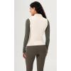 imageODODOS Womens Padded Vest with Pockets Athletic Stand Collar Sleeveless Warm Outerwear Zip Up GiletWhite