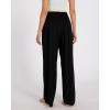 imageODODOS Womens Wide Leg Palazzo Lounge Pants with Pockets Light Weight Loose Comfy Casual Pajama Pants262830quot32quot InseamBlack