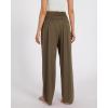 imageODODOS Womens Wide Leg Palazzo Lounge Pants with Pockets Light Weight Loose Comfy Casual Pajama Pants262830quot32quot InseamBrownie