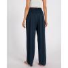 imageODODOS Womens Wide Leg Palazzo Lounge Pants with Pockets Light Weight Loose Comfy Casual Pajama Pants262830quot32quot InseamMidnight