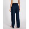 imageODODOS Womens Wide Leg Palazzo Lounge Pants with Pockets Light Weight Loose Comfy Casual Pajama Pants262830quot32quot InseamNavy