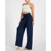 imageODODOS Womens Wide Leg Palazzo Lounge Pants with Pockets Light Weight Loose Comfy Casual Pajama Pants262830quot32quot InseamNavy
