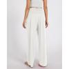 imageODODOS Womens Wide Leg Palazzo Lounge Pants with Pockets Light Weight Loose Comfy Casual Pajama Pants262830quot32quot InseamOffwhite