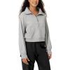 imageODODOS Womens Fleece Lined Half Zip Sweatshirts Funnel Neck Long Sleeve Oversized Pullover Fall Winter OutfitsHeather Grey