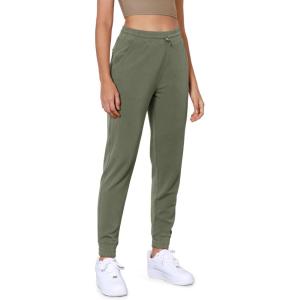 imageODODOS Womens Modal Soft Jogger Pants with Pockets Adjustable Shockcord High Waist Sweatpants Casual Lounge PantsDark Sage