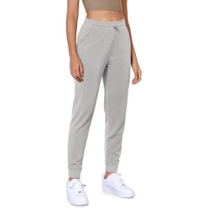 imageODODOS Womens Modal Soft Jogger Pants with Pockets Adjustable Shockcord High Waist Sweatpants Casual Lounge PantsLight Gray