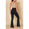 imageODODOS Cloud Feeling Flared Pants for Women Twist High Waist Casual Bootcut Yoga Pants  30quot  32quot InseamBlack