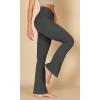 imageODODOS Cloud Feeling Flared Pants for Women Twist High Waist Casual Bootcut Yoga Pants  30quot  32quot InseamCharcoal