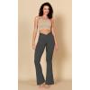 imageODODOS Cloud Feeling Flared Pants for Women Twist High Waist Casual Bootcut Yoga Pants  30quot  32quot InseamCharcoal