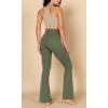 imageODODOS Cloud Feeling Flared Pants for Women Twist High Waist Casual Bootcut Yoga Pants  30quot  32quot InseamDark Olive
