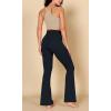 imageODODOS Cloud Feeling Flared Pants for Women Twist High Waist Casual Bootcut Yoga Pants  30quot  32quot InseamDeep Navy
