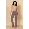 imageODODOS Cloud Feeling Flared Pants for Women Twist High Waist Casual Bootcut Yoga Pants  30quot  32quot InseamPurple Taupe