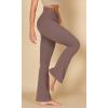 imageODODOS Cloud Feeling Flared Pants for Women Twist High Waist Casual Bootcut Yoga Pants  30quot  32quot InseamPurple Taupe