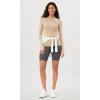 imageODODOS Cloud Feeling Long Sleeve Shirts with Thumb Hole for Women Mock Neck Yoga TShirts Workout TopsBeige