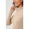 imageODODOS Cloud Feeling Long Sleeve Shirts with Thumb Hole for Women Mock Neck Yoga TShirts Workout TopsBeige