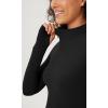 imageODODOS Cloud Feeling Long Sleeve Shirts with Thumb Hole for Women Mock Neck Yoga TShirts Workout TopsBlack