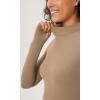 imageODODOS Cloud Feeling Long Sleeve Shirts with Thumb Hole for Women Mock Neck Yoga TShirts Workout TopsLight Brown